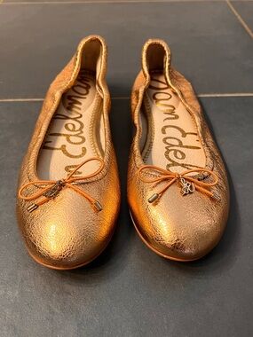 Sam Edelman Metallic Copper Ballet Flats